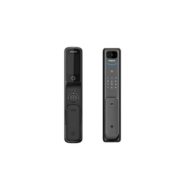 Philips 飛利浦 ALPHA 五合一推拉式智能門鎖/電子鎖 曜石黑(指紋│卡片│密碼│鑰匙│WIFI/含基本安裝), , large
