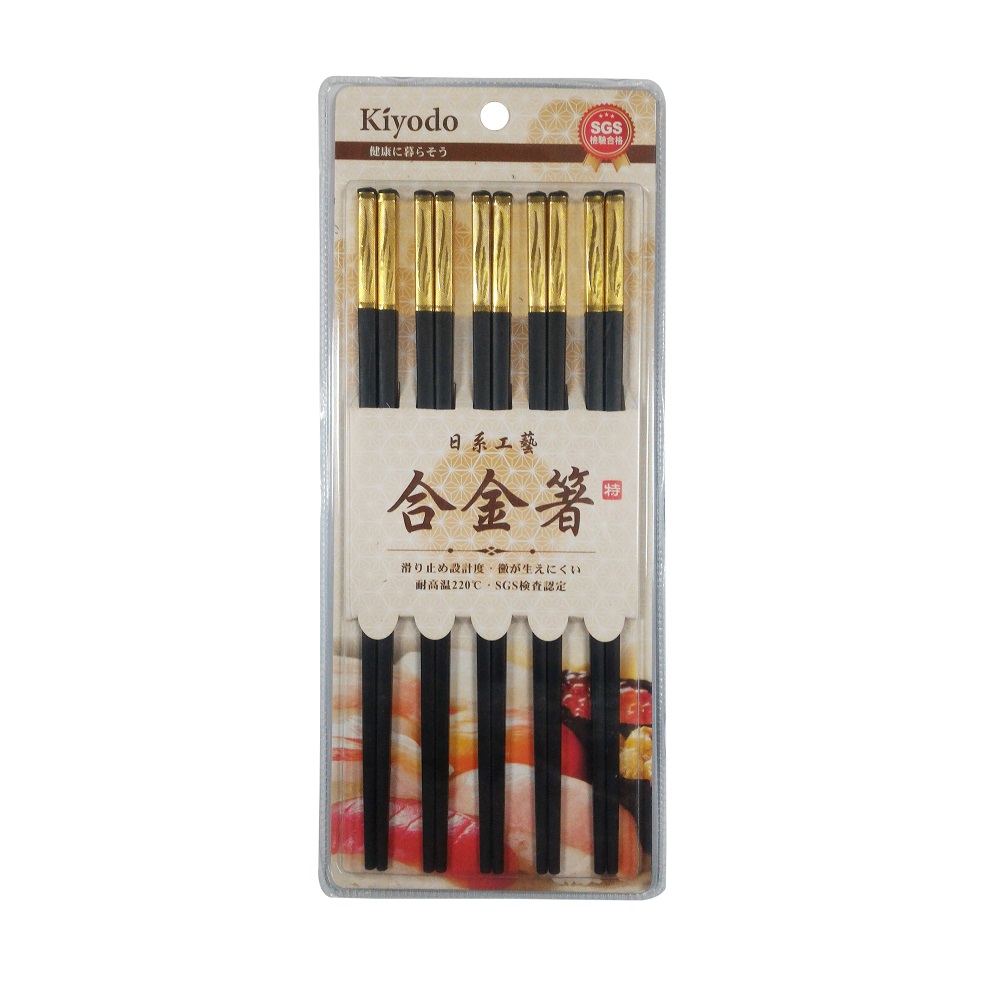 Line gold chopsticks 5 pair, , large