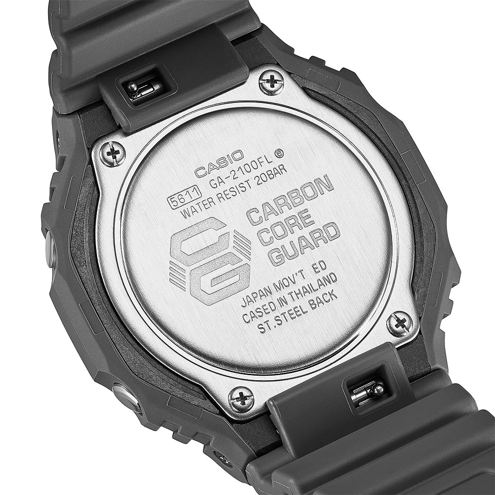 CASIO 卡西歐 G-SHOCK 熾熱火焰系列 八角雙顯手錶 GA-2100FL-8A, , large