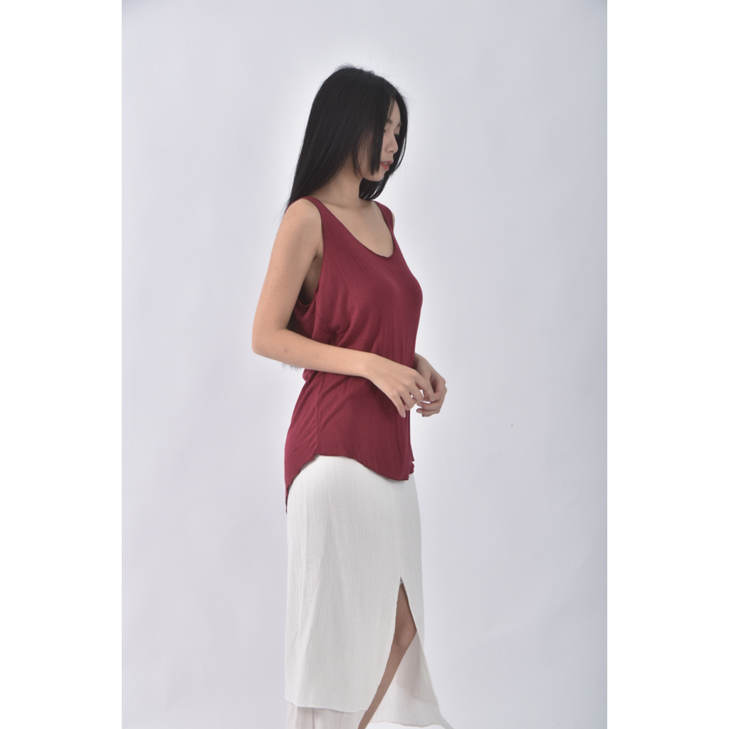 (F) stable studios棉質無袖紅色上衣二手衣, , large