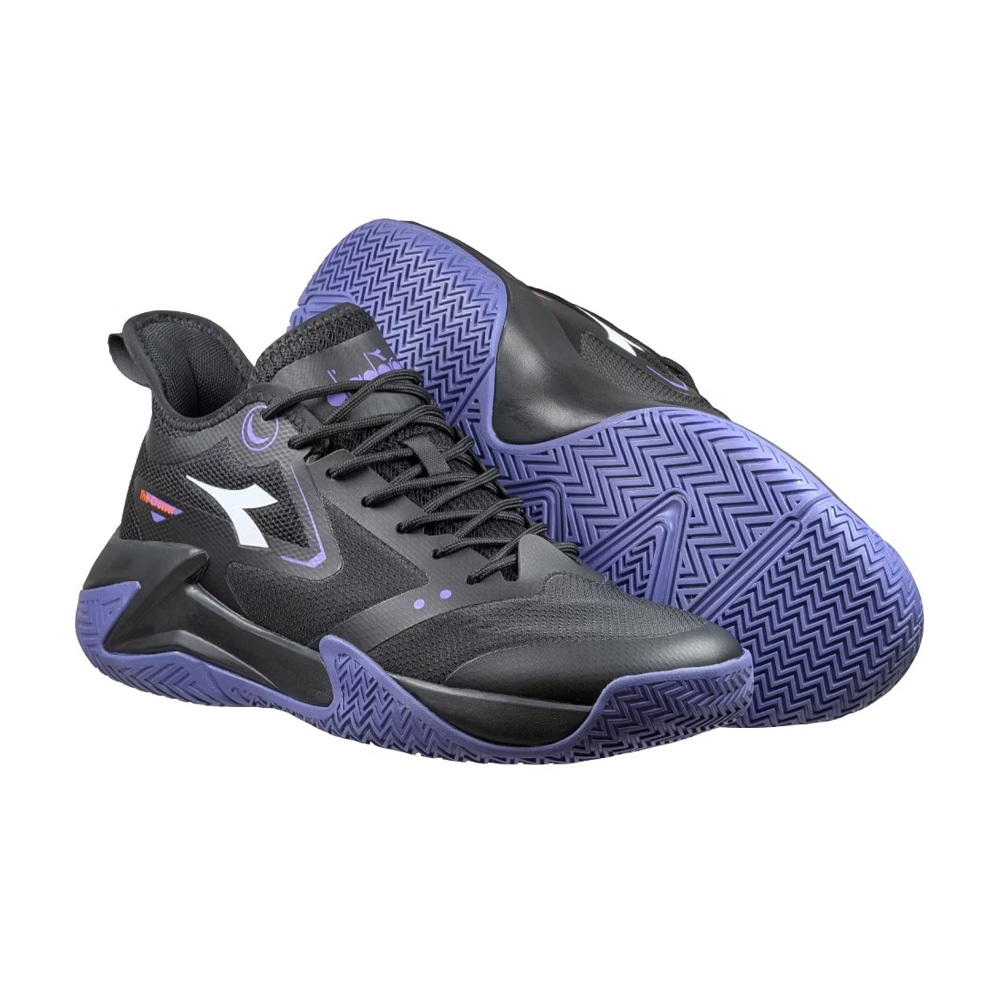 DIADORA迪亞多那 突破者四代籃球鞋 男運動鞋 男鞋 寬楦 輕量 透氣 彈性 吸震 回彈 足弓支撐 止滑 黑紫 黑白, , large