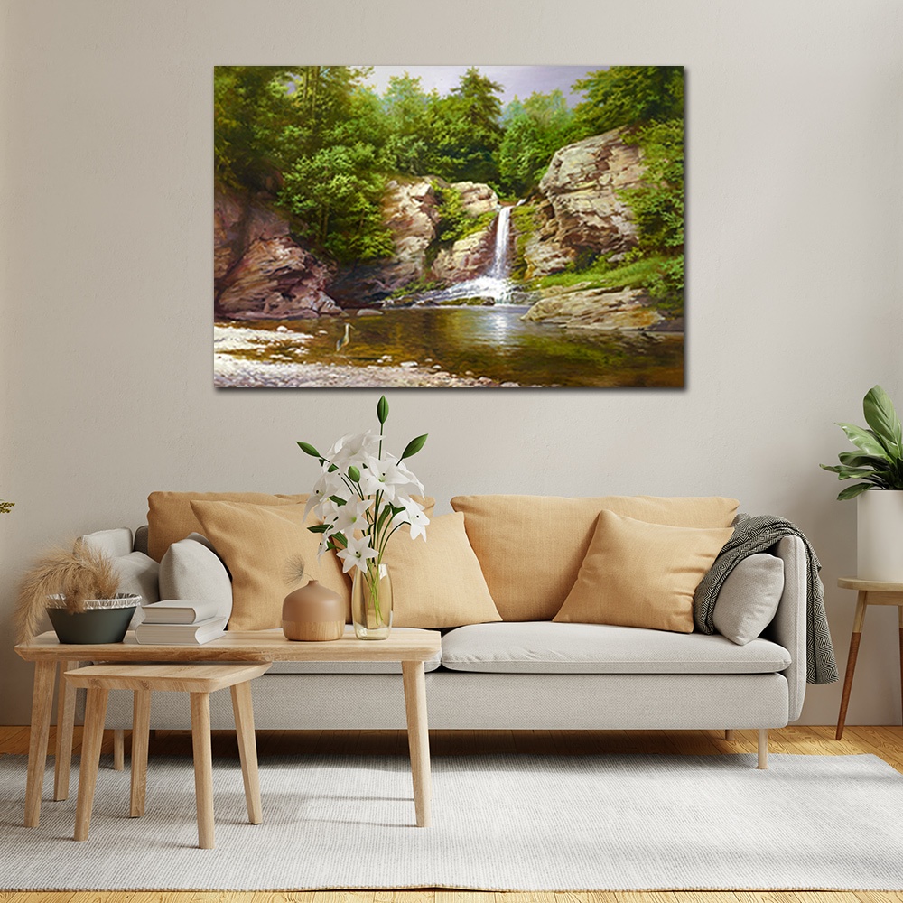 【御畫房】春水流 國家一級畫師手繪油畫60×90cm(VF-92), , large