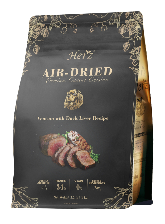 Herz 赫緻 無穀低溫風乾 美饌嫩鹿佐頂級鴨肝 鹿肉 犬糧 狗飼料 1KG