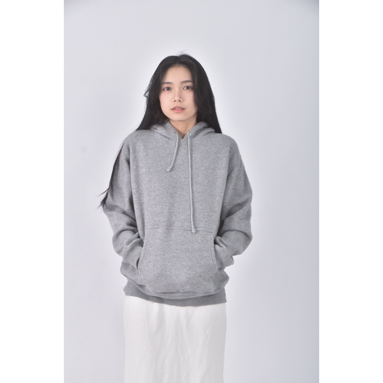 (L) united athle質感棉質連帽灰色長袖上衣二手衣