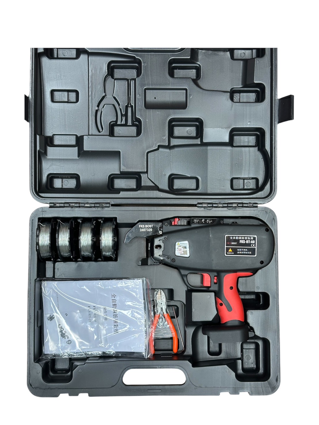 WIN五金 FKS BOST 18V無刷鋼筋綑綁機 <FKS-RT-40+4.0電池組>鋼筋綑綁機 鋼筋切斷機 鋼筋綑綁器 充電式鋼筋綑綁 板模綑綁, , large