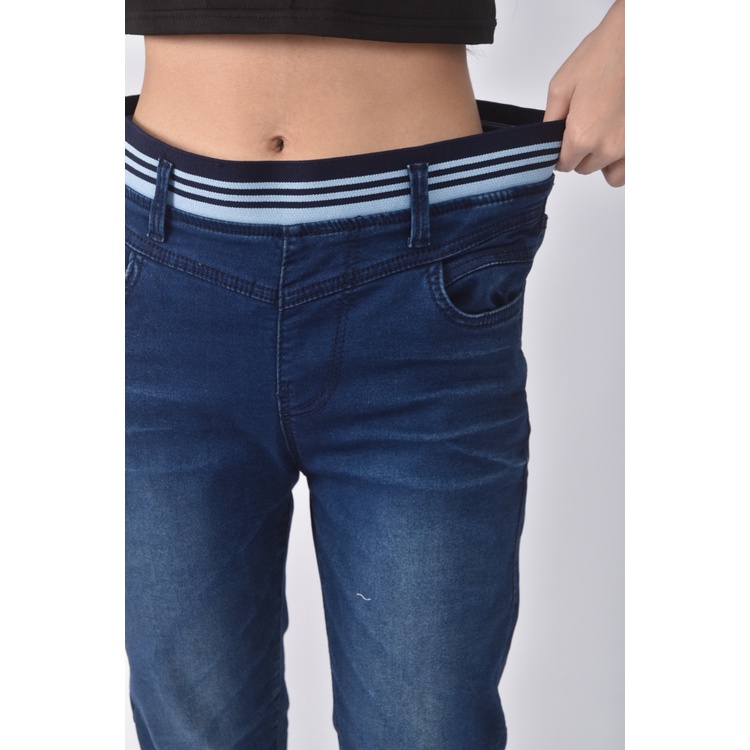 (XL) u2丹寧牛仔質感棉質藍色長褲二手衣, , large