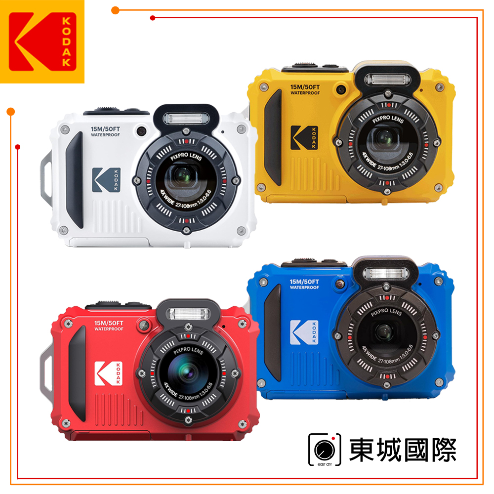 [KODAK] PIXPRO WPZ2 防水防震 數位相機-藍 公司貨+64G柯達記憶卡, , large
