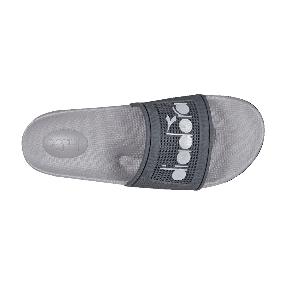 DIADORA迪亞多那 柔軟透氣雲拖鞋 男鞋 簡約 時尚 素色 不吸汗 好穿脫 吸衝 足弓支撐 耐磨 耐穿 止滑 黑 灰, , large