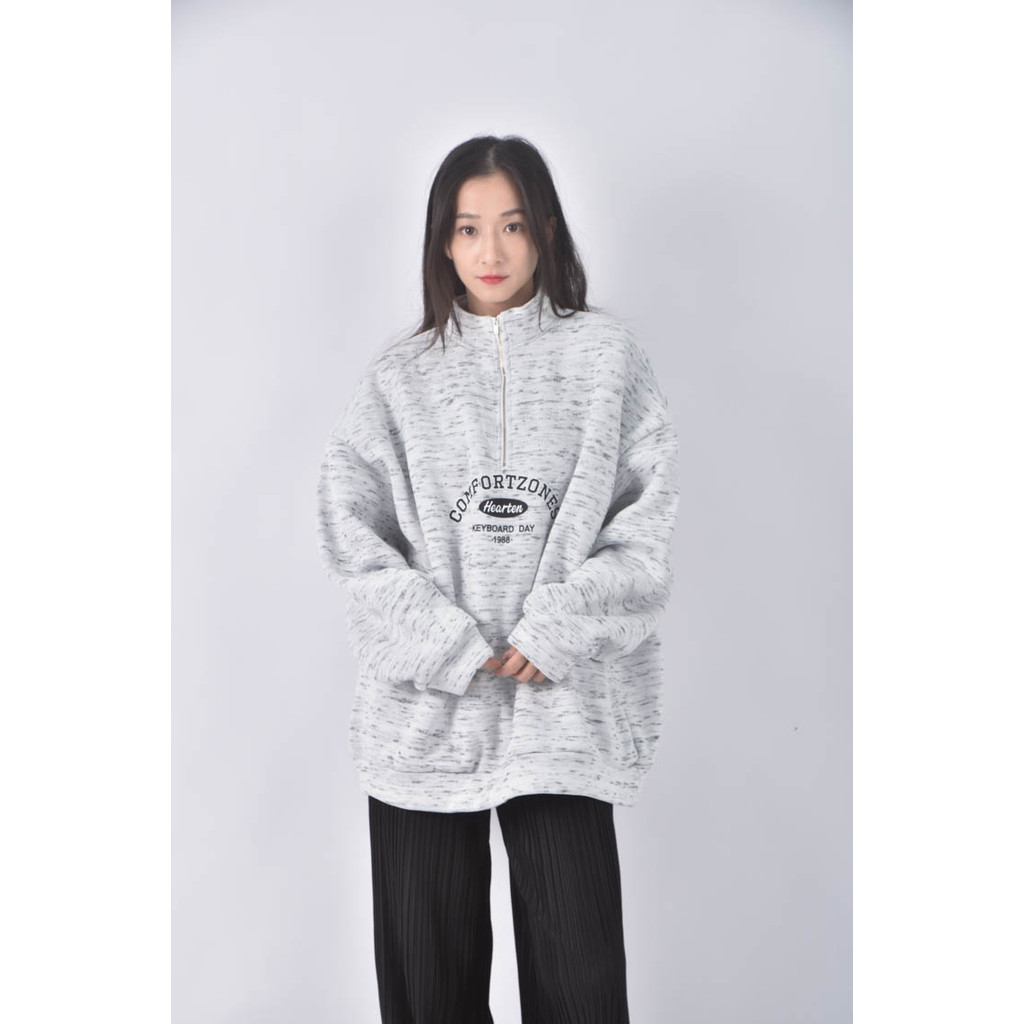 (2XL) keyboard內刷毛灰色長袖上衣二手衣, , large