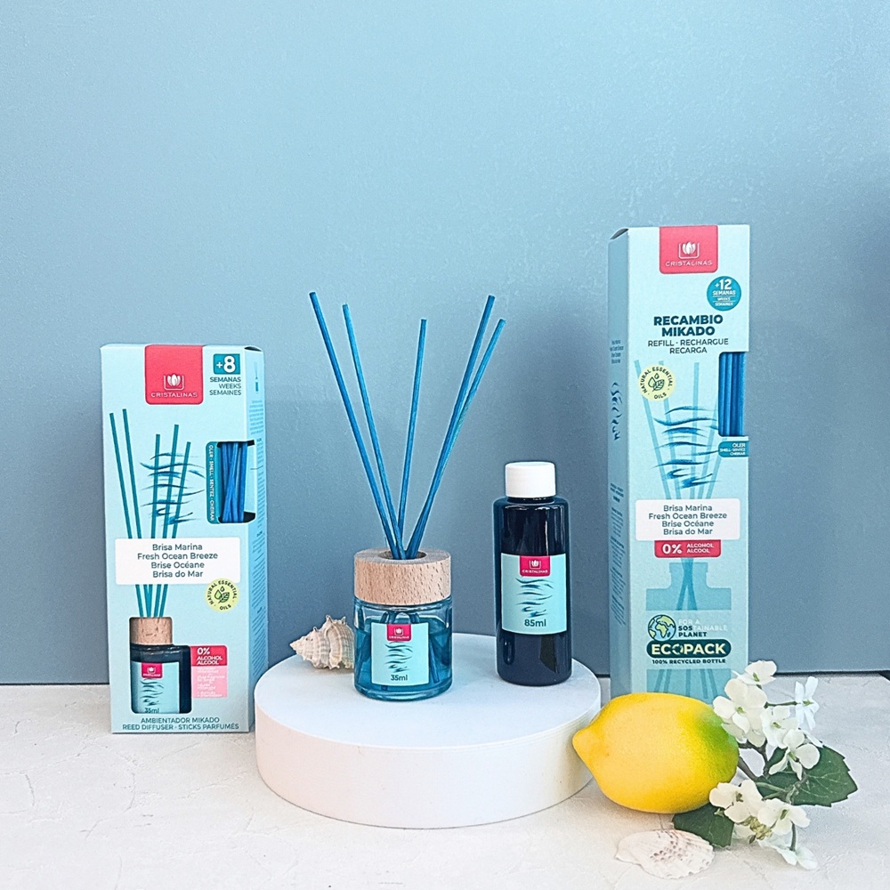 Mikado Essence Promo Set _classic 35ml+ Refill 85ml + Reeds _ Ocean Breeze, , large