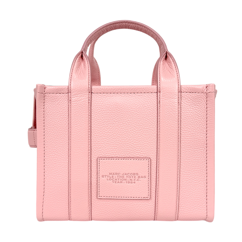 MARC JACOBS THE LEATHER TOTE 粒面皮革小款托特包/蝴蝶結粉, , large