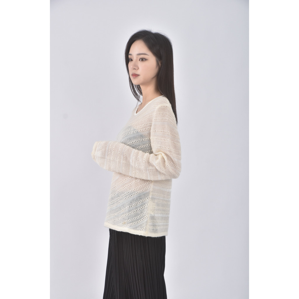 (M) jin質感杏色長袖上衣二手衣, , large