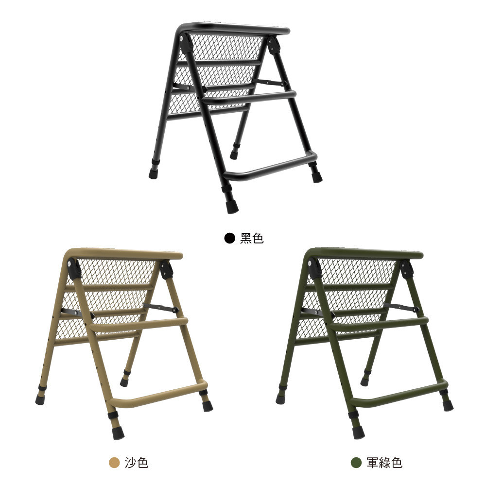 【3D OUTDOOR】多功能輪胎梯架(黑/軍綠/沙色) 買就送專用收納袋, , large
