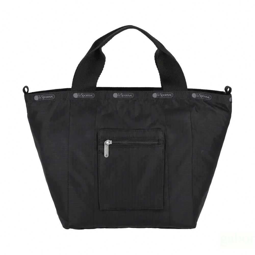 Lesportsac Small Reversible Pocket Tote 小型雙面托特包 送禮-永恆黑, , large