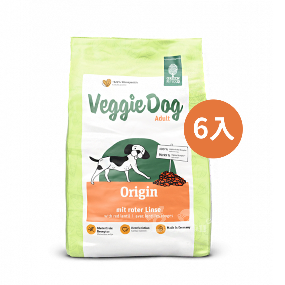 【倆寶貝精品館】Green Petfood德國綠自然 機能素食紅扁豆 無穀低敏成犬飼料900gｘ6入, , large