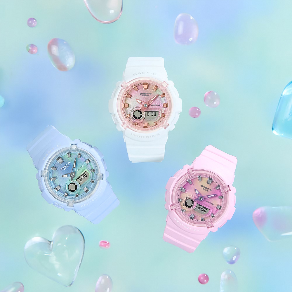 CASIO 卡西歐 BABY-G 扎染圖案雙顯手錶 BGA-280TD-7A, , large