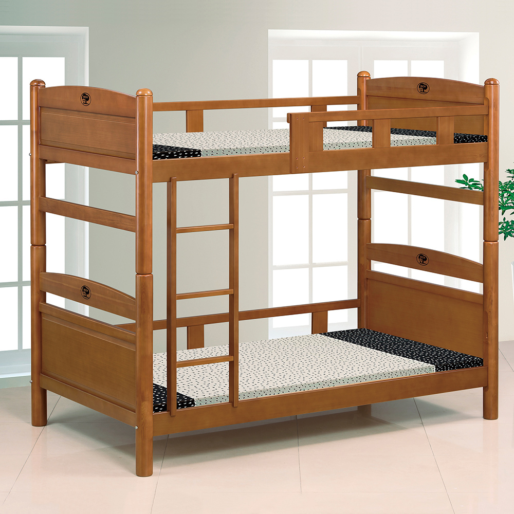 【唯熙傢俱】克洛柚木色3.5尺雙層床, , large