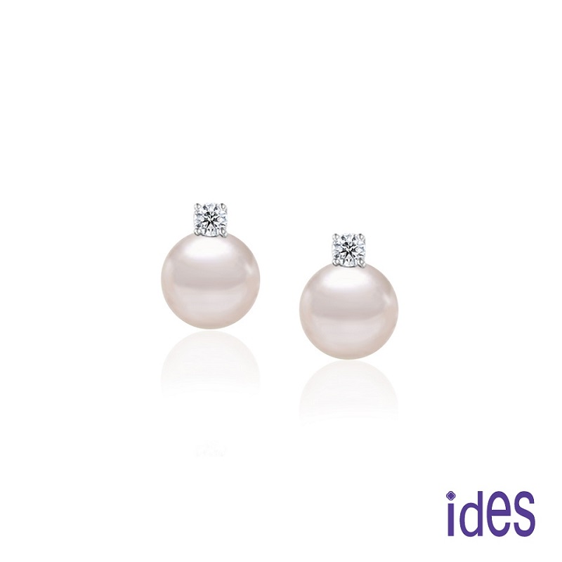 [ides愛蒂思] 日本設計AKOYA上乘系列正圓無瑕天然珍珠項鍊耳環套組6-7mm/(經典王妃), , large