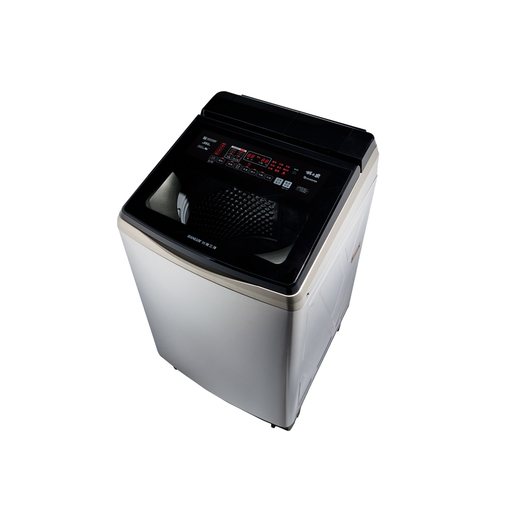 SANLUX Taiwan SANYO 18kg Inverter Ultrasonic Detergent Auto-Dispense Upright Washing Machine SW-V19ADS, , large