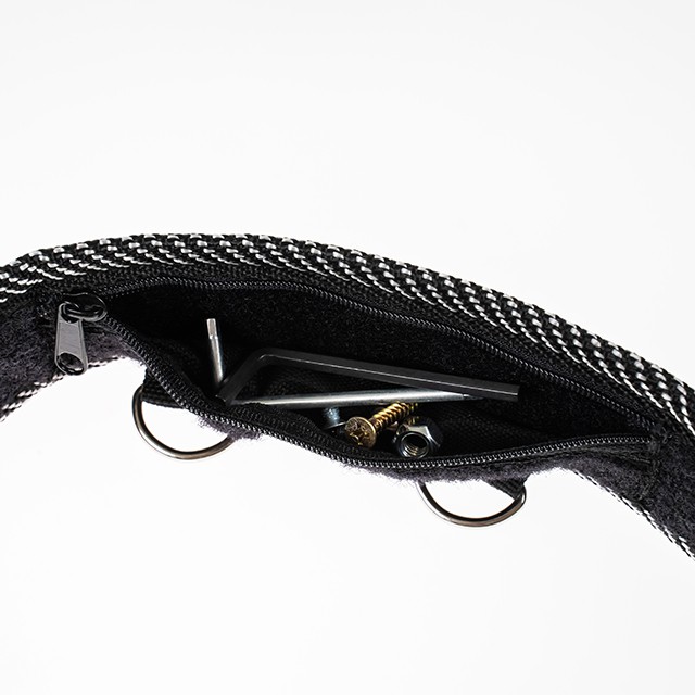 【HOKAS】黑色格紋腰帶-長款 (工具腰帶 園藝剪刀套 收納套 工具袋 工具套 腰包 加厚帆布 水電腰包), , large