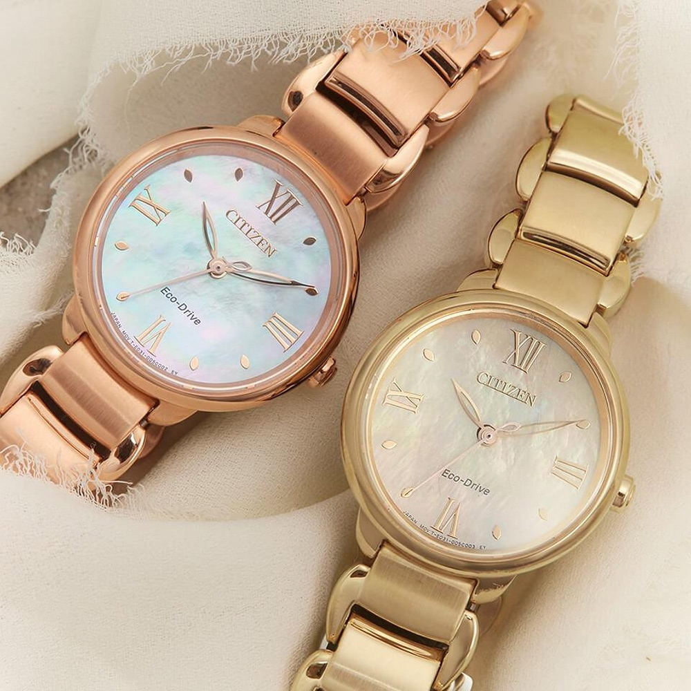 CITIZEN 星辰 聖誕節推薦錶 L系列 光動能大三針女錶 EM0929-81Y, , large