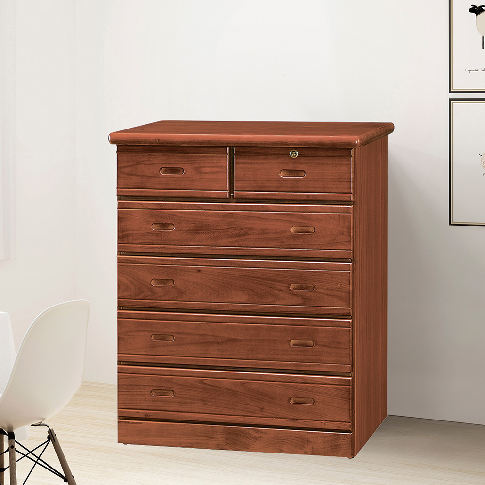 【唯熙傢俱】琳恩樟木色五斗櫃 抽屜櫃, , large