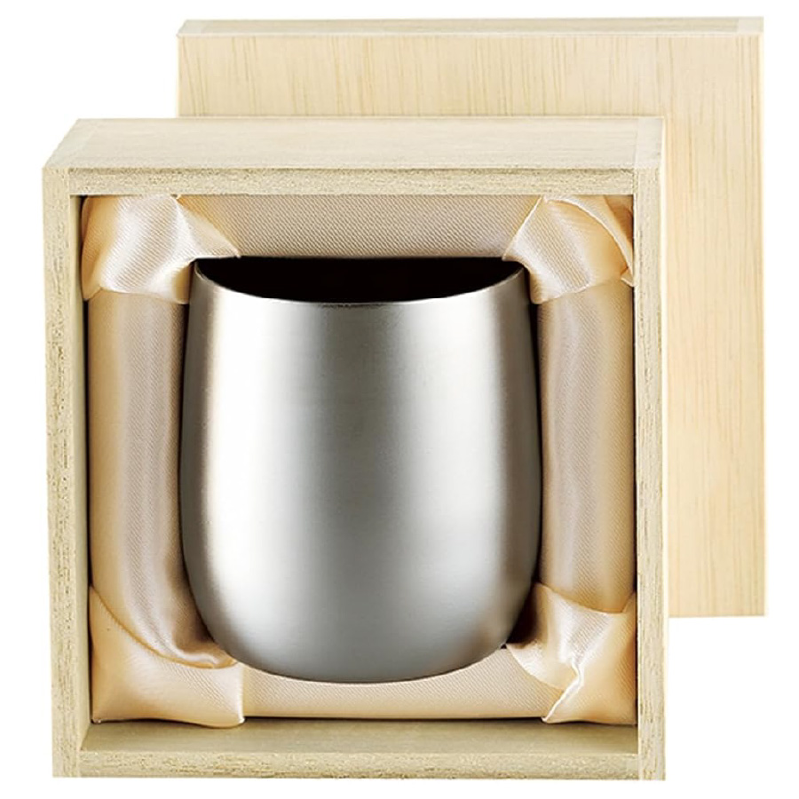 [ASAHI]霞 Kasumi 鈦杯｜純鈦雙層飲用杯（附木盒）240ml｜TW-3, , large