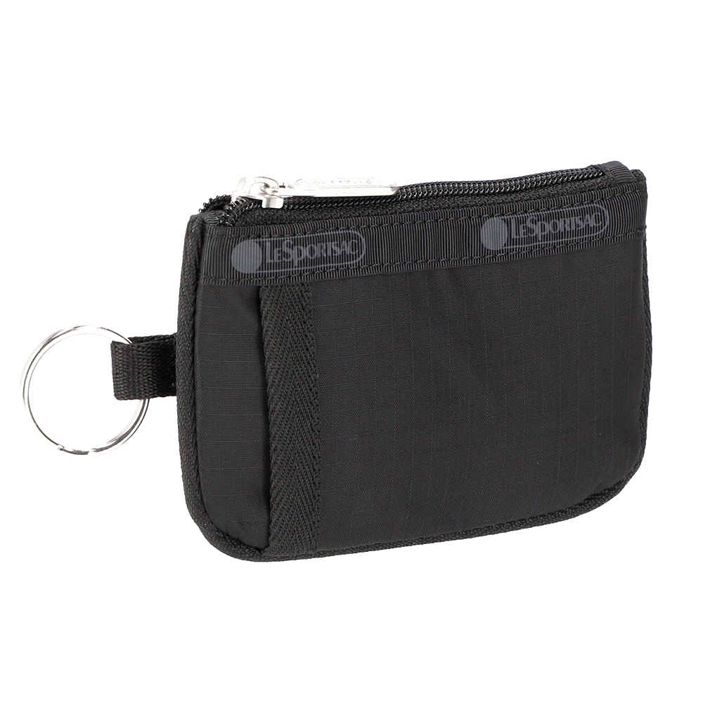 |快速出貨|Lesportsac Key Card Holder 極簡卡片零錢包 鑰匙包-酷黑, , large