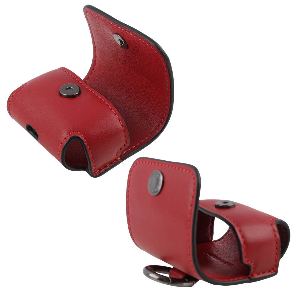 COACH 小牛皮 Airpods Pro 無線耳機套/紅色, , large