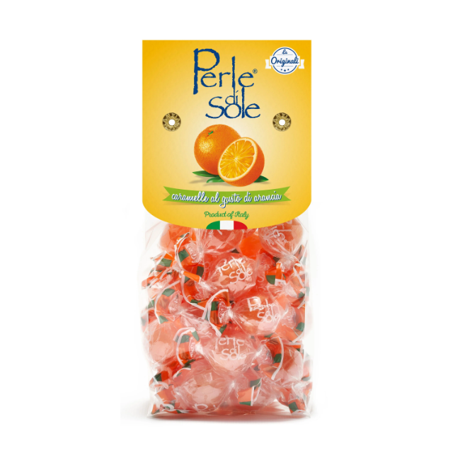 Orange flavored hard candies, , large