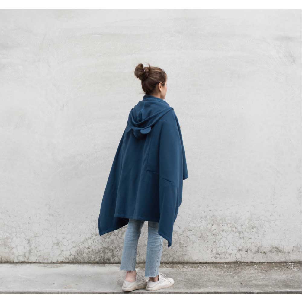 ｜2色｜石墨烯多功能抱枕毯 保暖帽 保暖配件 抱枕, , large