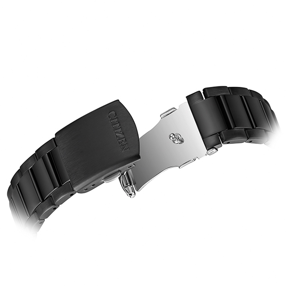 CITIZEN 星辰 亞洲限定 Future Force 光動能計時手錶-黑X綠 CA0775-87X, , large