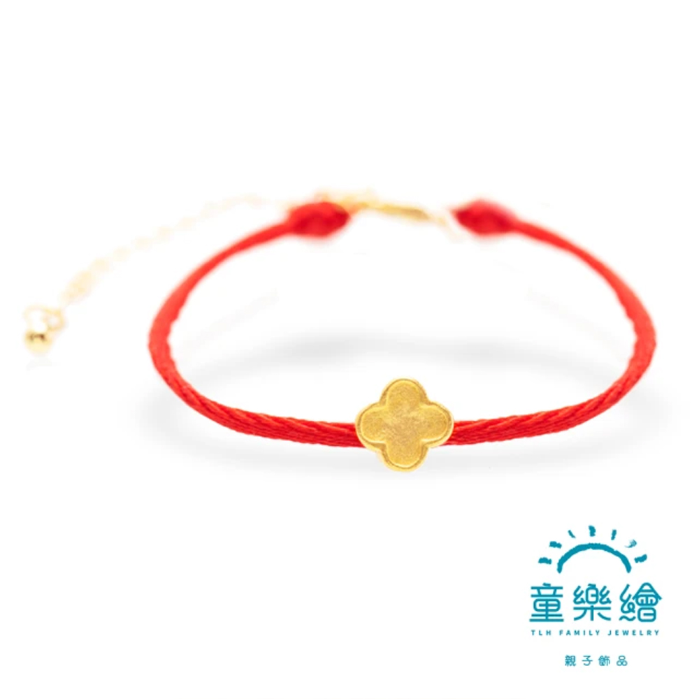 【童樂繪金飾】童心弦系列 小雲朵 親子款紅繩手鍊 約重0.02錢&plusmn;0.01(彌月金飾 彌月禮), , large