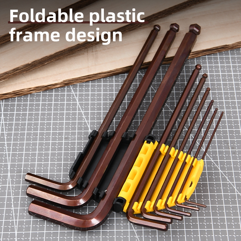 【得力工具 deli tools】超長六角扳手 L型扳手 9件組 升級款 Semi-Pro系列, , large