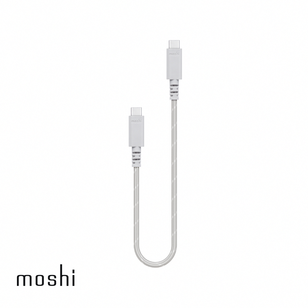 Moshi Integra USB-C to USB-C 240W/480Mbps 充電傳輸線 (0.3m)-灰 0.3m, , large