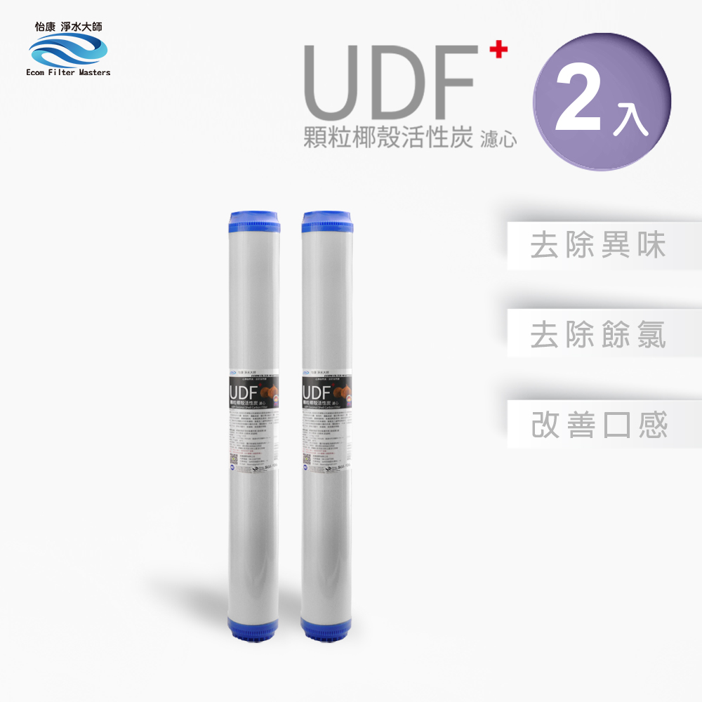 【怡康淨水】20吋標準UDF顆粒活性炭濾心組, , large