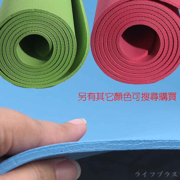 格紋素色瑜珈墊-61x173cm-粉紅色-1入, , large