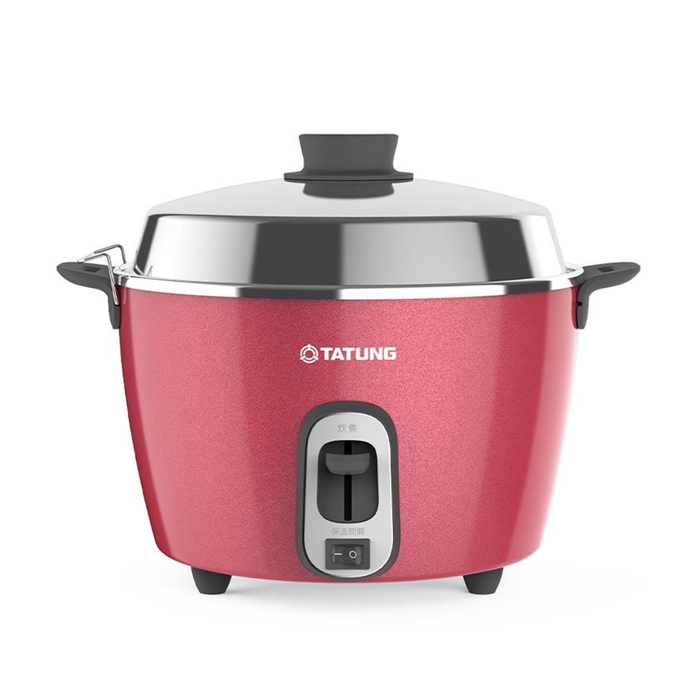 TATUNG Tatung 6-Person Cherry Red Stainless Steel Accessory Rice Cooker TAC-06R-MR, , large
