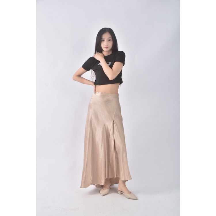 (S) massimo dutti質感黃色長裙二手衣, , large