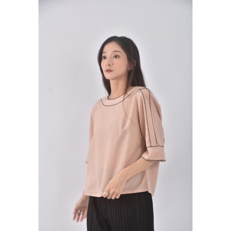 (M) meeijen粉杏色長袖上衣二手衣, , large