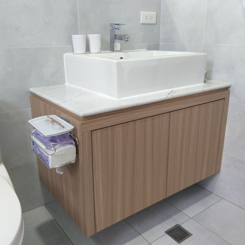 [熊好貼國際]捲筒紙巾架 衛生紙架 平台置物架 多用途收納架 不殘膠 粗糙凹凸不平整牆面皆可貼 捲紙架 面紙架, , large