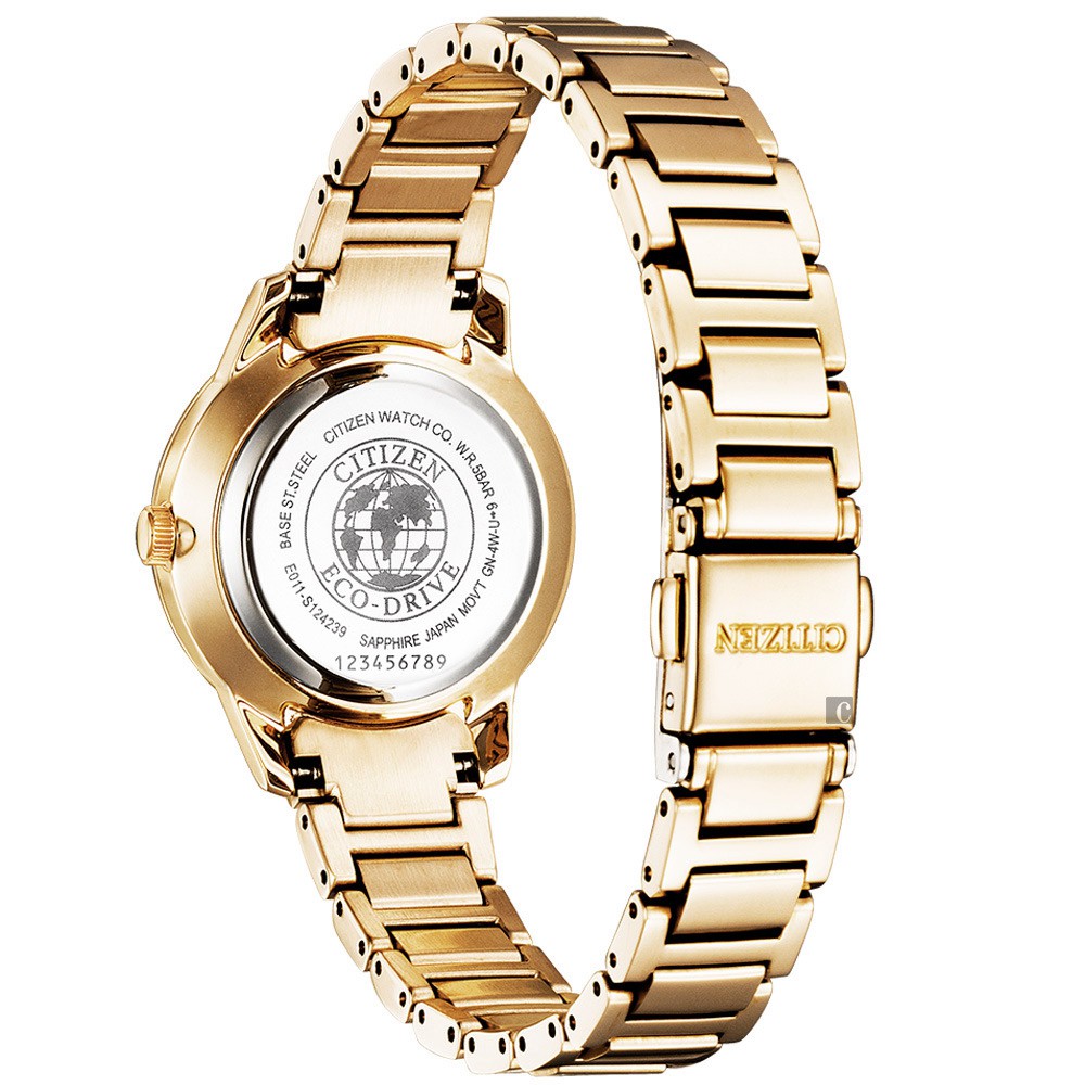 CITIZEN 星辰 光動能珍珠貝女錶 EW2593-87Y, , large