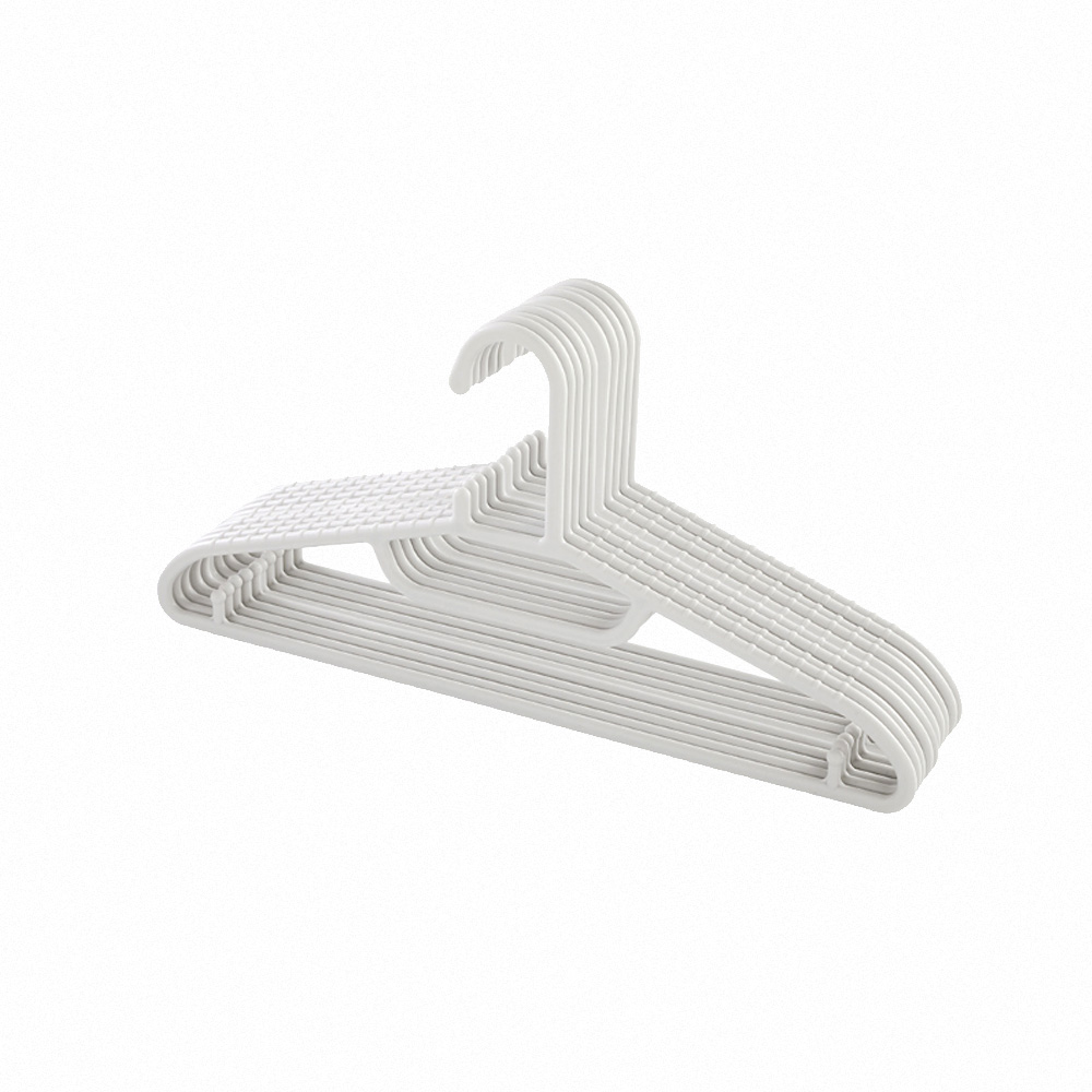 【上手家居】日式防滑衣架10入組-白色(無痕衣架/質感衣架/褲子衣架), , large