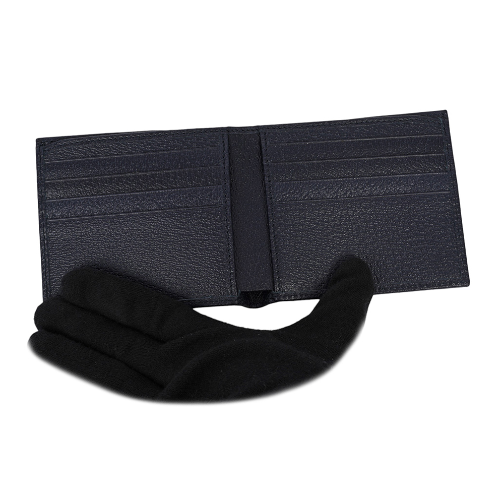 GUCCI Interlocking G Logo 對開8卡短夾/米色/黑藍色, , large