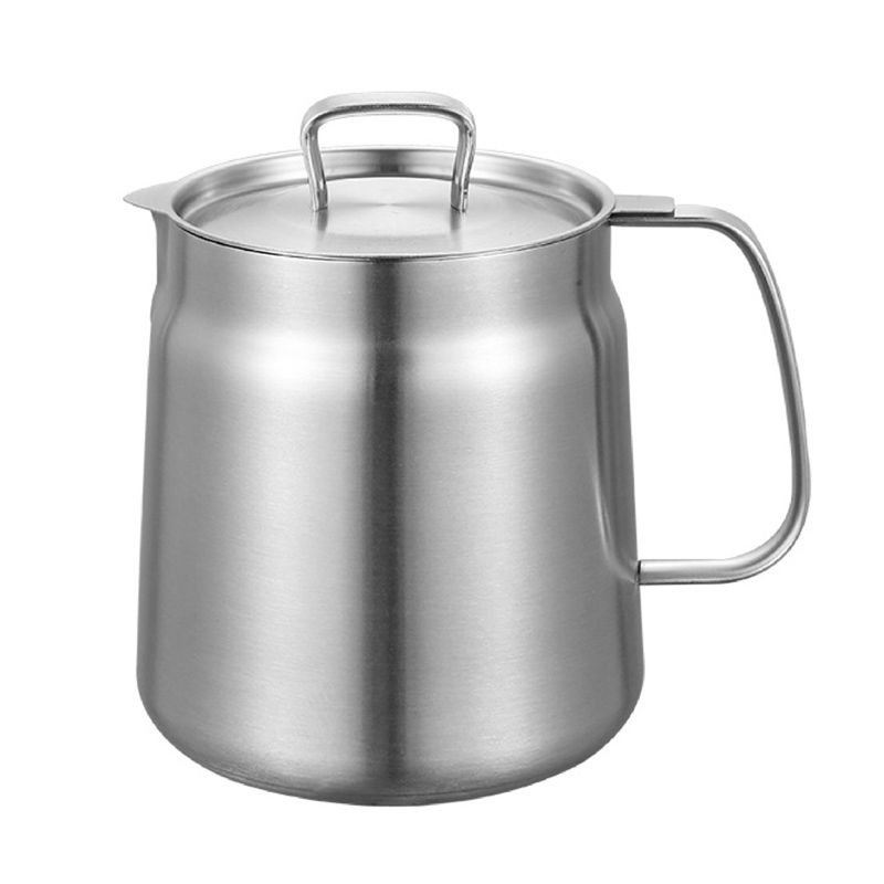 [波克臻選] 萬用小鋼壺1500ml 304不鏽鋼油炸鍋 自帶過濾網 儲油桶 居家必備, , large