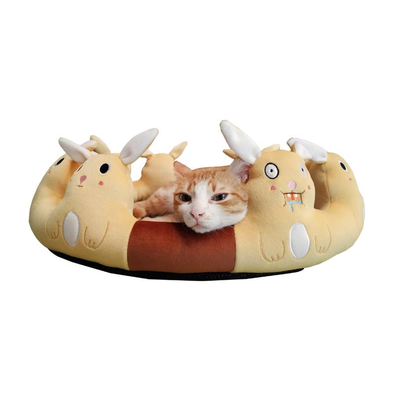 Pet bed with cute animal theme, , large