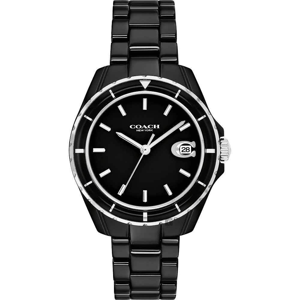 COACH 經典C字Logo陶瓷日曆女錶-33mm CO14503805, , large