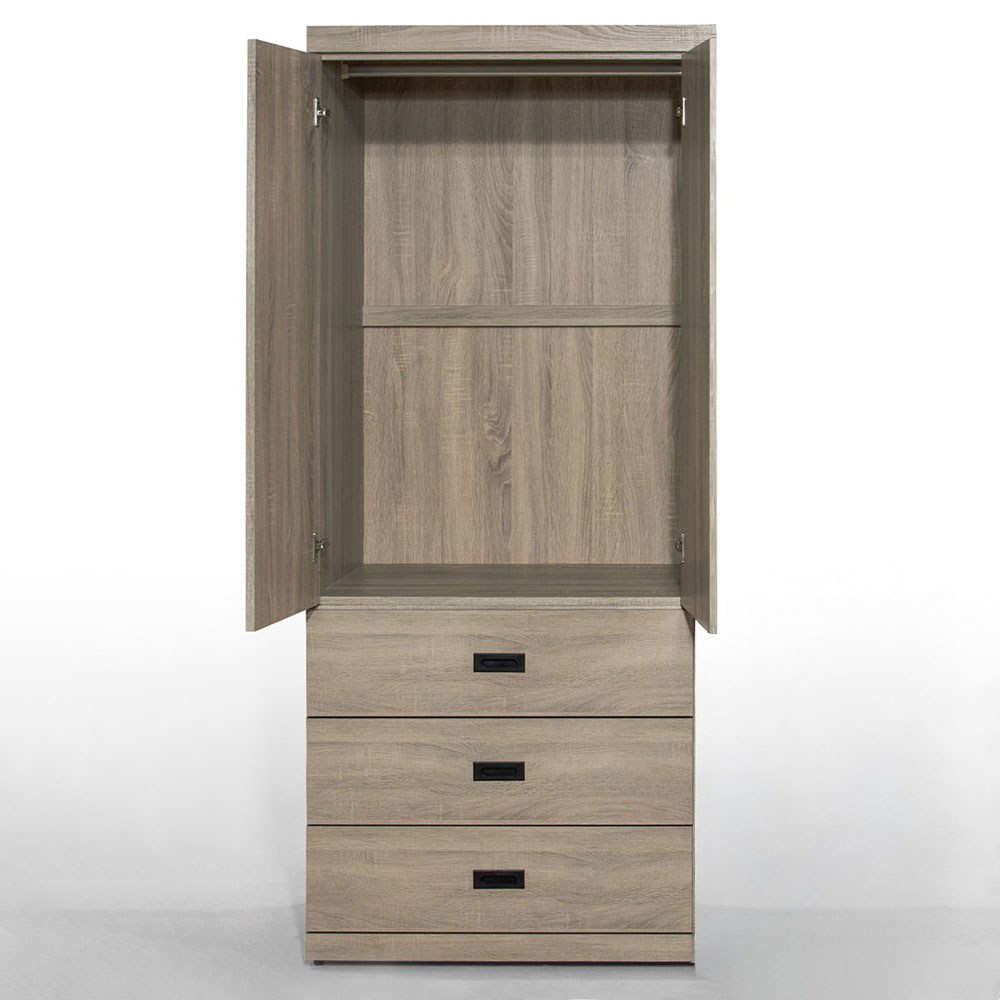 【Hampton 漢汀堡】卡恩詩灰梧桐3X7尺衣櫥, , large