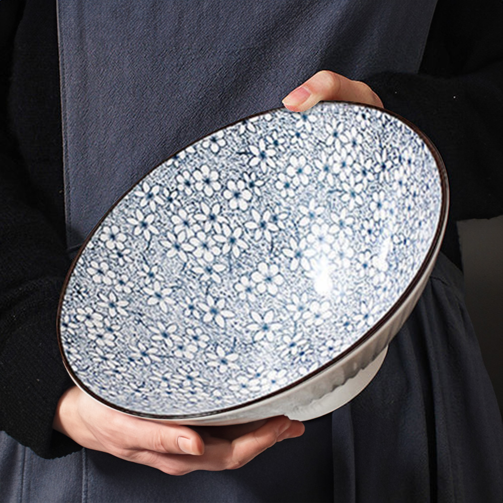 8吋拉麵碗【12款可選】日式拉麵碗 斗笠碗 800ml 寬口碗 瓷碗 山田碗 手繪碗 大碗公 泡麵碗 碗公 陶瓷碗 烤箱 洗碗機, , large