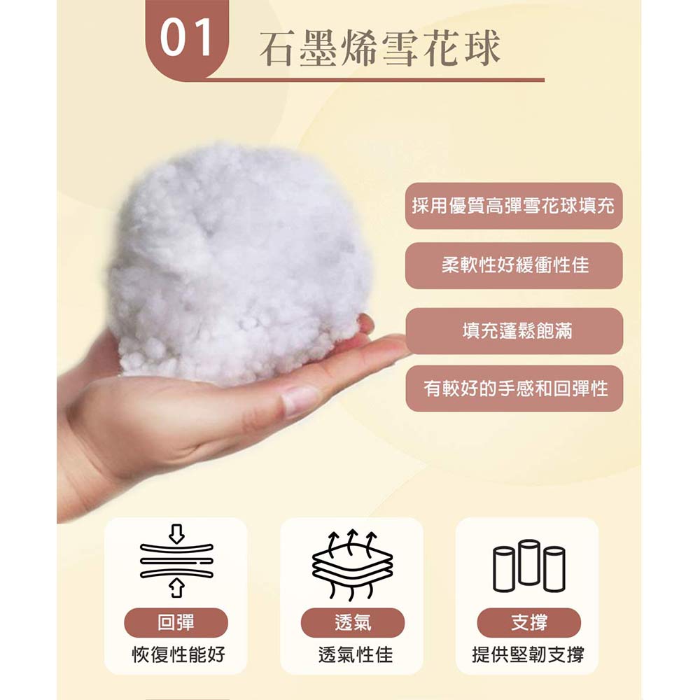 Graphene Adjustable Pillow with Fortune-Enhancing Minerals, , large